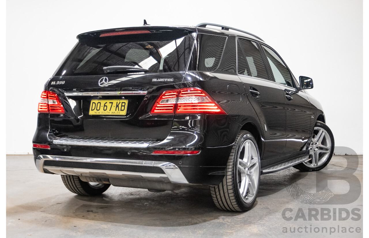 04/2012 Mercedes-Benz ML350 AMG Pack CDI Bluetec (4x4) 166 4d Wagon Obsidian Black Metallic Turbo Diesel 3.0L