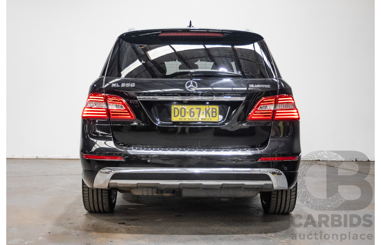 04/2012 Mercedes-Benz ML350 AMG Pack CDI Bluetec (4x4) 166 4d Wagon Obsidian Black Metallic Turbo Diesel 3.0L