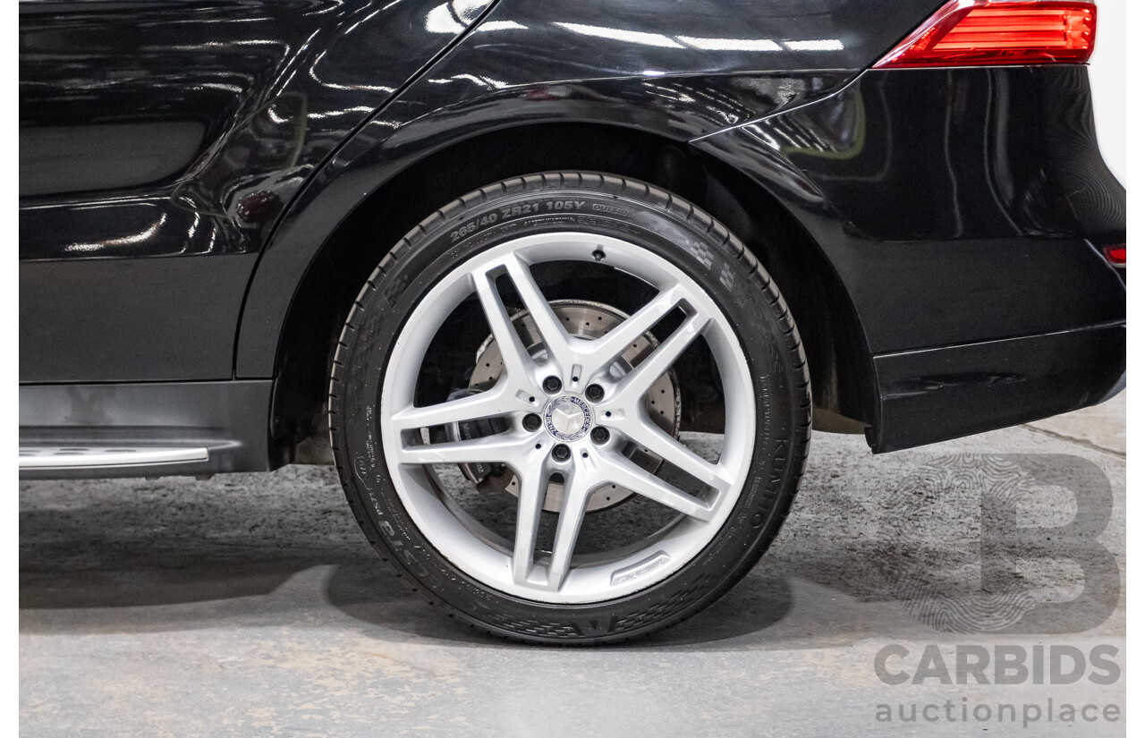 04/2012 Mercedes-Benz ML350 AMG Pack CDI Bluetec (4x4) 166 4d Wagon Obsidian Black Metallic Turbo Diesel 3.0L