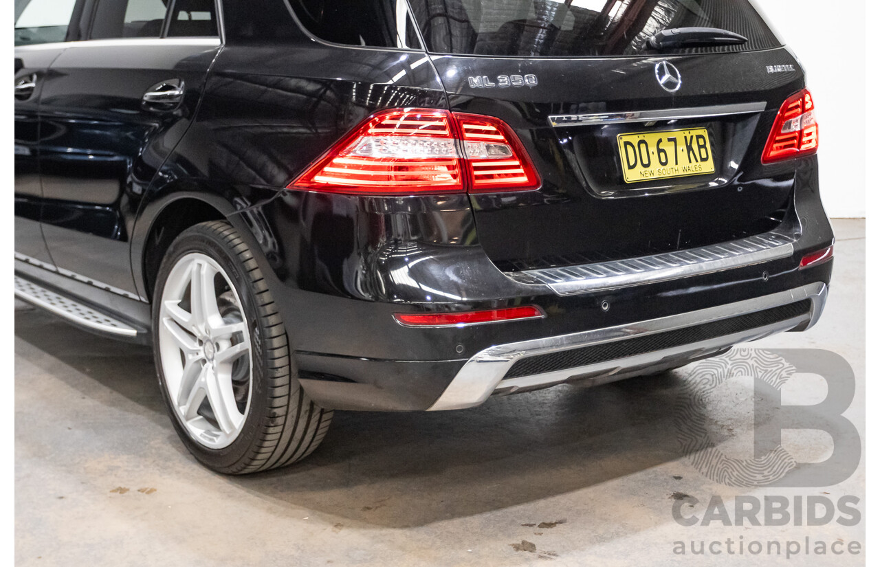 04/2012 Mercedes-Benz ML350 AMG Pack CDI Bluetec (4x4) 166 4d Wagon Obsidian Black Metallic Turbo Diesel 3.0L