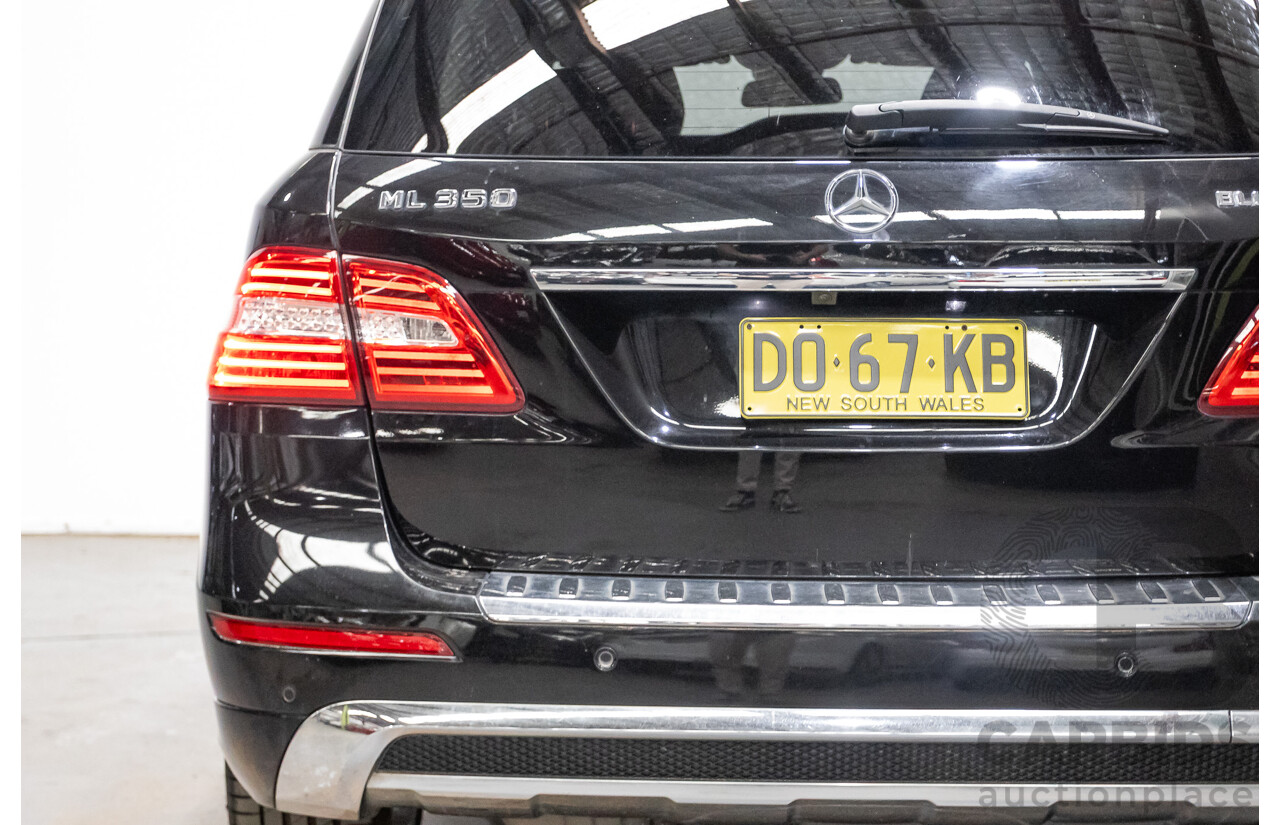 04/2012 Mercedes-Benz ML350 AMG Pack CDI Bluetec (4x4) 166 4d Wagon Obsidian Black Metallic Turbo Diesel 3.0L
