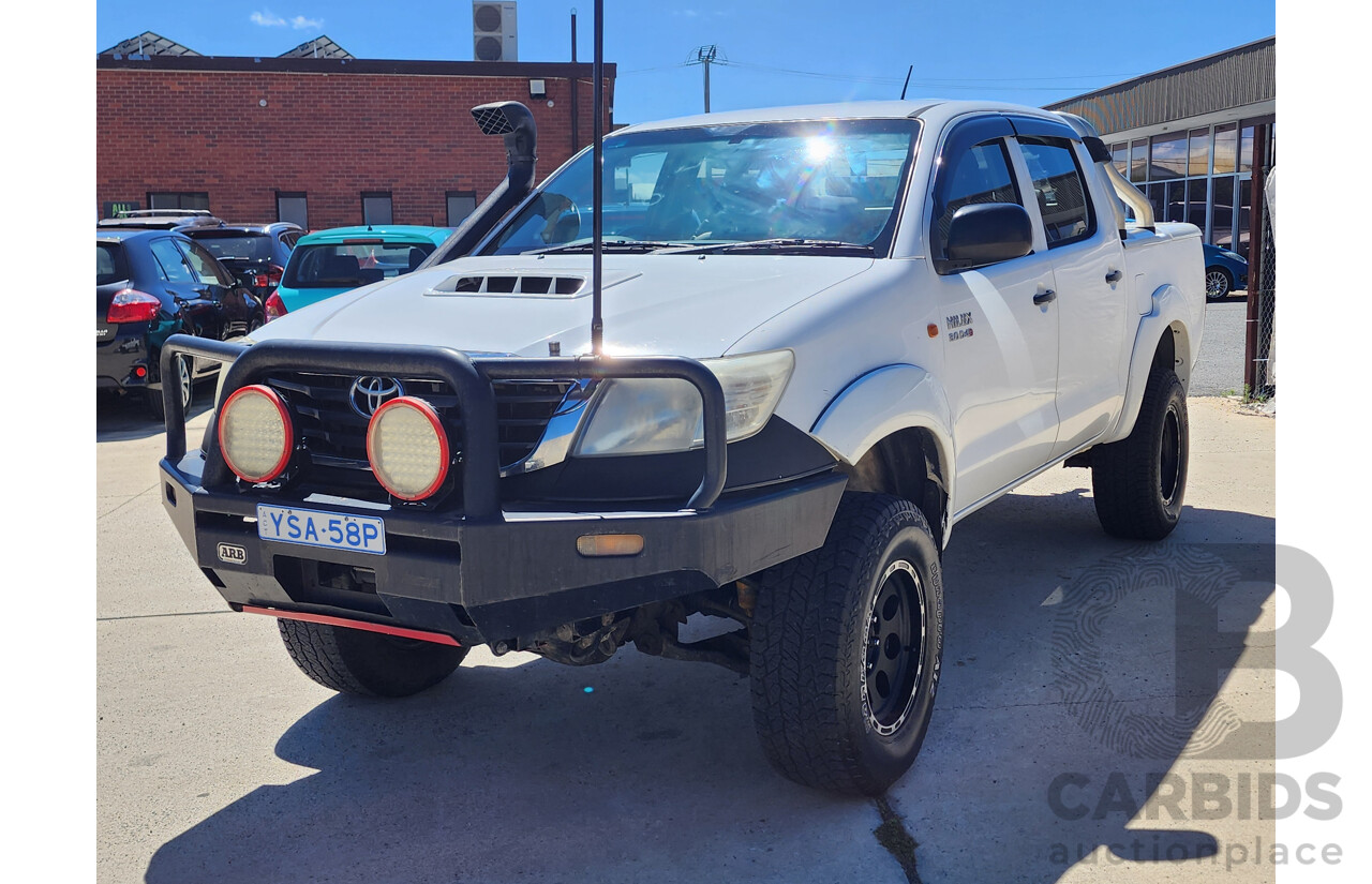 2/2012 Toyota Hilux SR5 (4x4) KUN26R MY12 Dual Cab P/Up White 3.0L