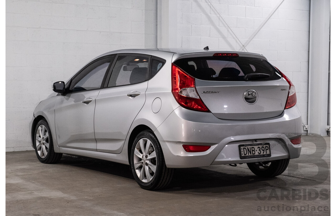 08/2017 Hyundai Accent Sport (FWD) RB6 MY18 5d Hatchback Lake Silver 1.6L