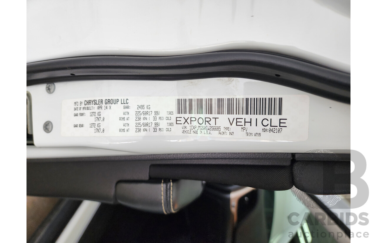 7/2014 Jeep Cherokee Longitude (4x4) KL 4d Wagon White 3.2L