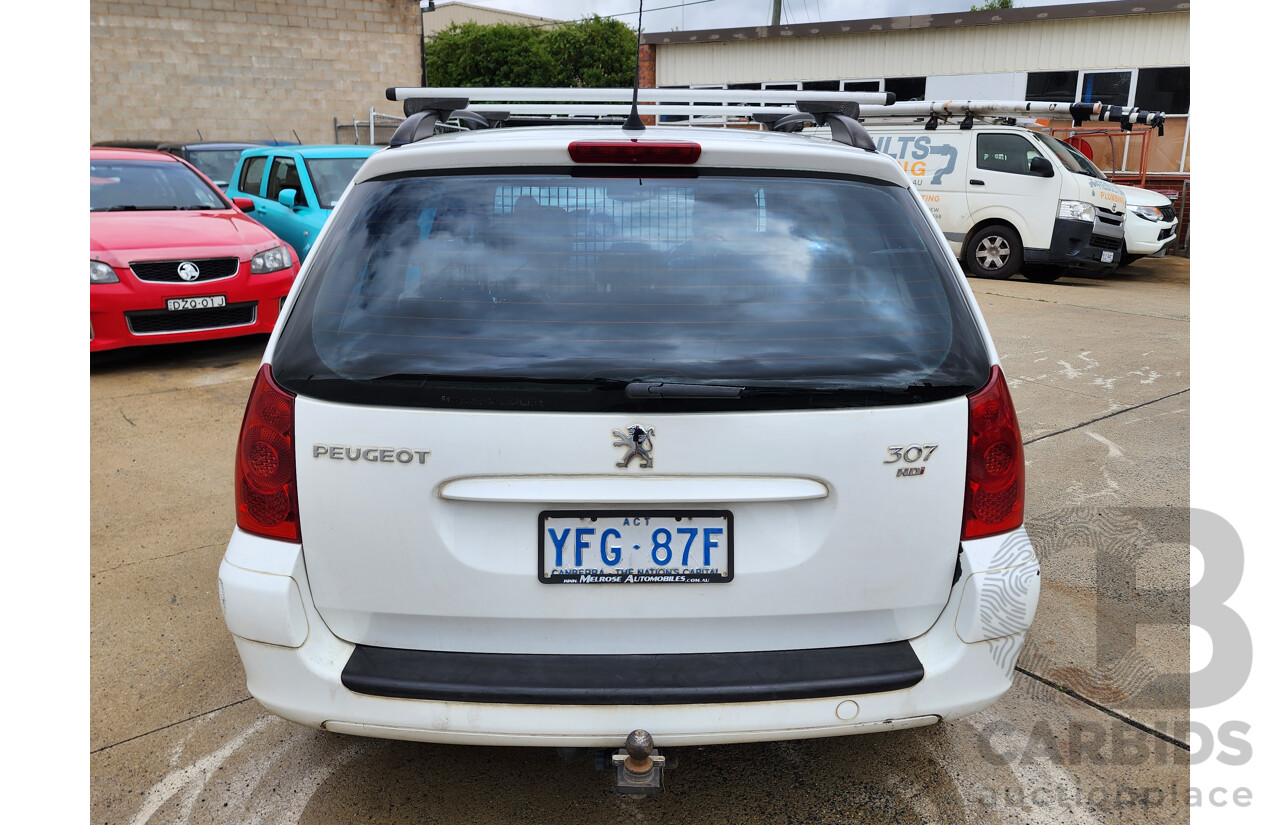 10/2007 Peugeot 307 XSE HDi 2.0 Touring MY06 UPGRADE 4d Wagon White 2.0L