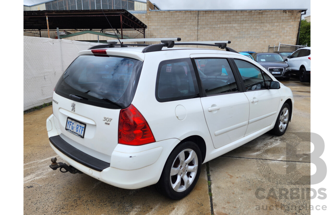 10/2007 Peugeot 307 XSE HDi 2.0 Touring MY06 UPGRADE 4d Wagon White 2.0L