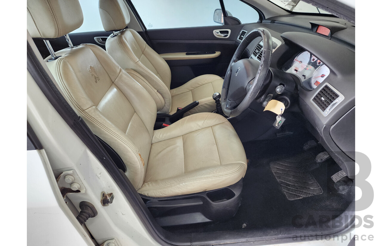10/2007 Peugeot 307 XSE HDi 2.0 Touring MY06 UPGRADE 4d Wagon White 2.0L