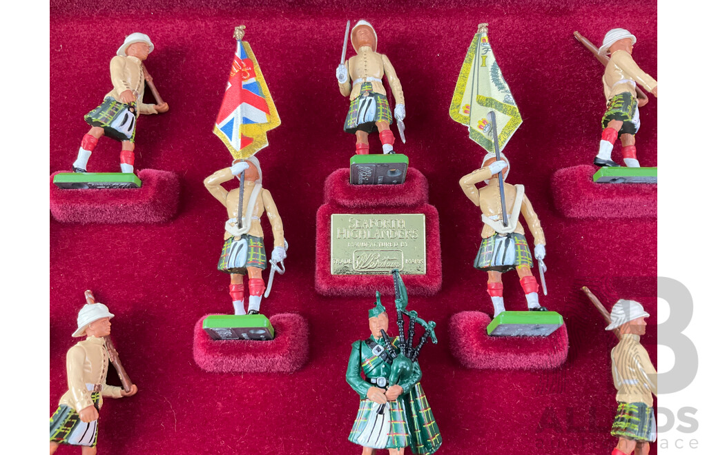 Vintage William Britain Cast Lead Special Limited Edition Seaforth Highlanders Soldiers Set, Made in England