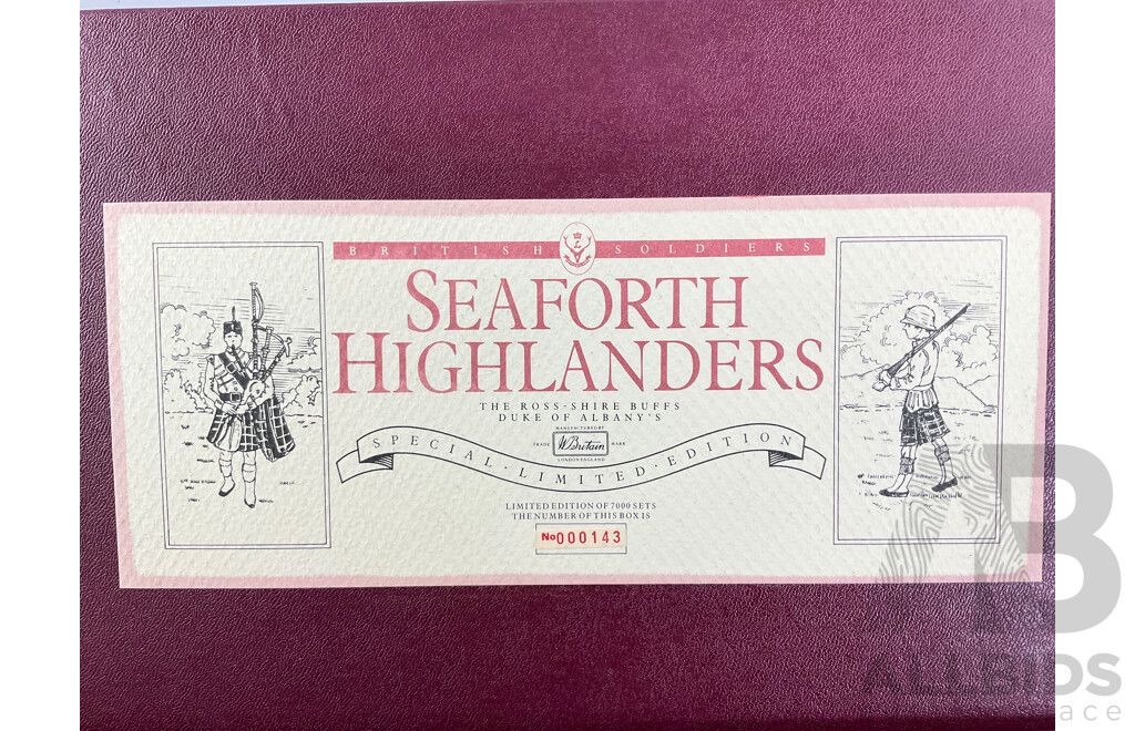 Vintage William Britain Cast Lead Special Limited Edition Seaforth Highlanders Soldiers Set, Made in England