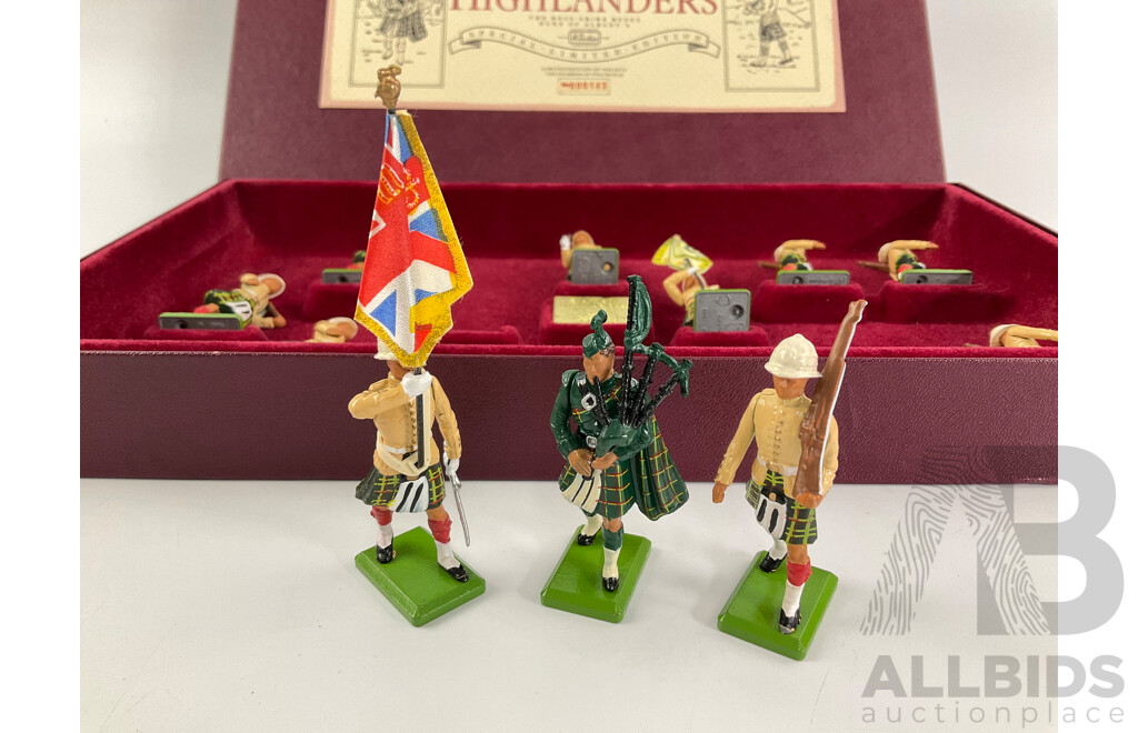 Vintage William Britain Cast Lead Special Limited Edition Seaforth Highlanders Soldiers Set, Made in England