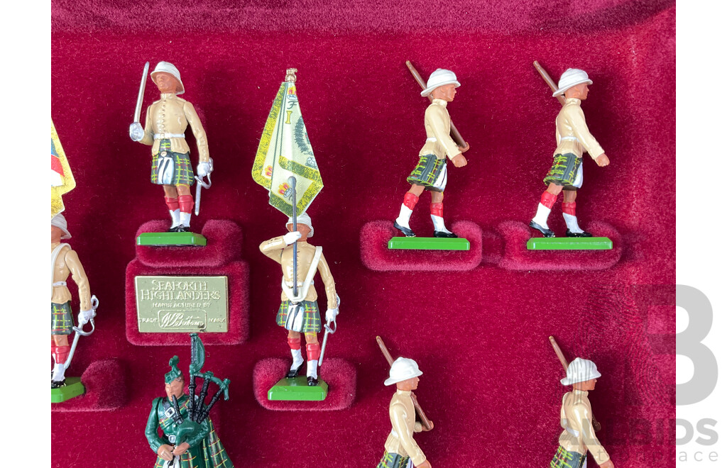 Vintage William Britain Cast Lead Special Limited Edition Seaforth Highlanders Soldiers Set, Made in England