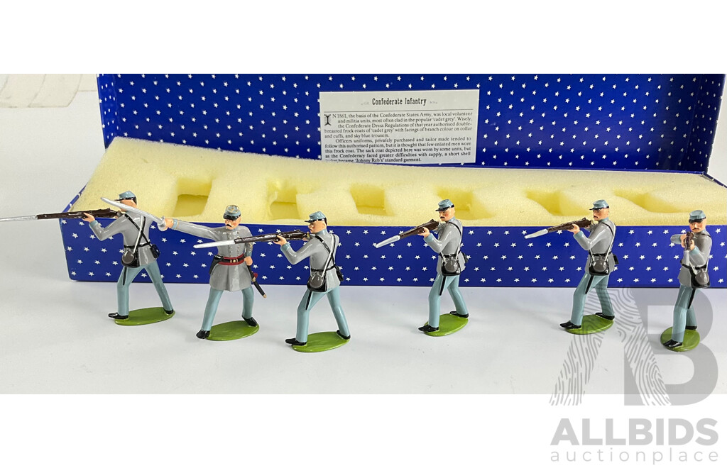 Vintage Imperial Cast Lead American Civil War Confederate Infantry Set