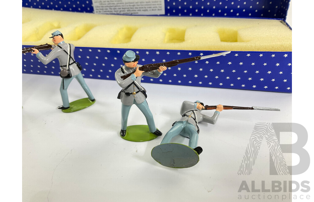 Vintage Imperial Cast Lead American Civil War Confederate Infantry Set
