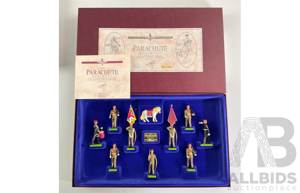 Vintage William Britain Cast Lead Limited Edition Parachute Regiment, 1990 Celebration of the 50th Anniversary of the Para, Made in England