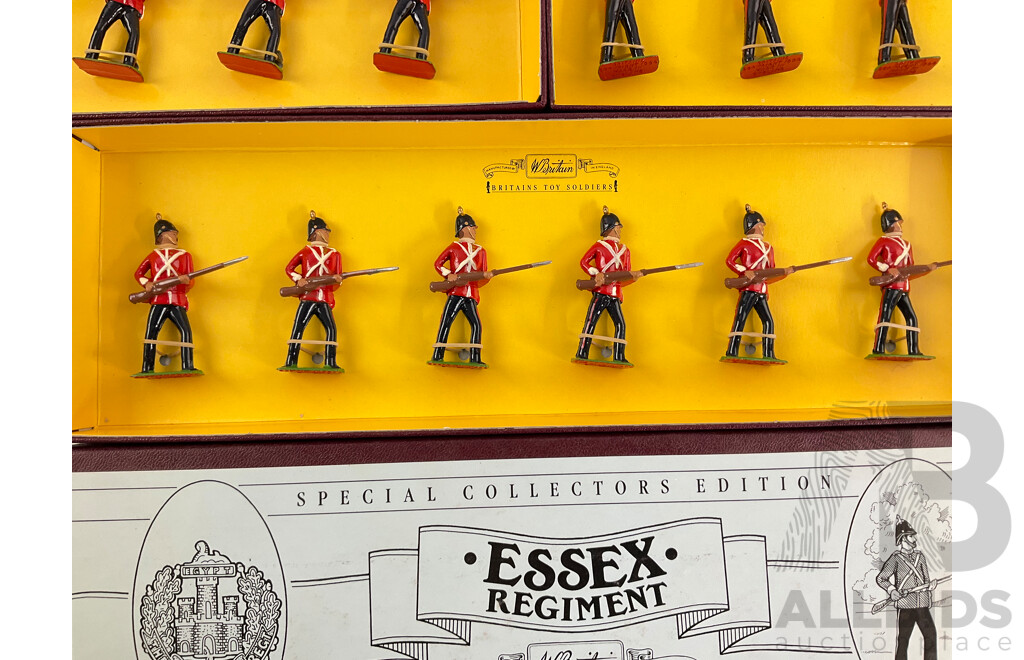 Vintage Britains Cast Lead Goldstream Guards with Worcestershire and Essex Regiments, Made in England