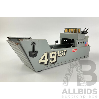 Vintage Buddy L Pressed Steel Navy Landing Boat 49 LST, Made in Japan