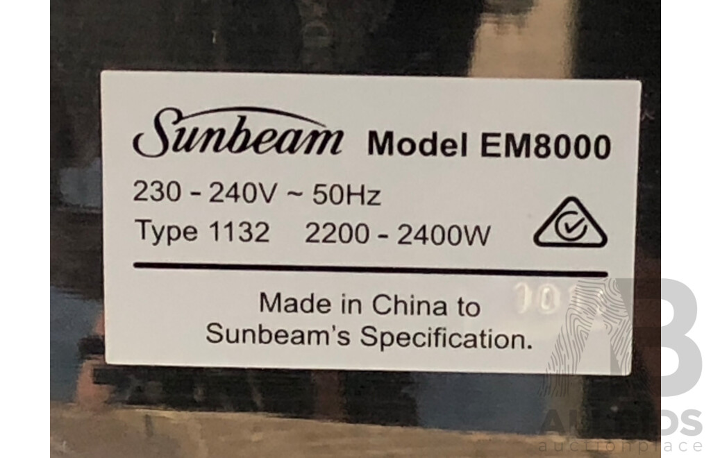 Sunbeam Torino Espresso Coffee Machine