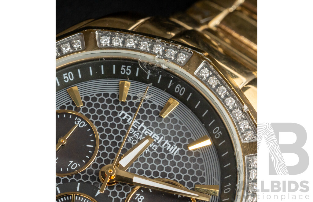 Michael Hill 0.50ct Diamond Set Chronograph Mens Dress Watch, 9750