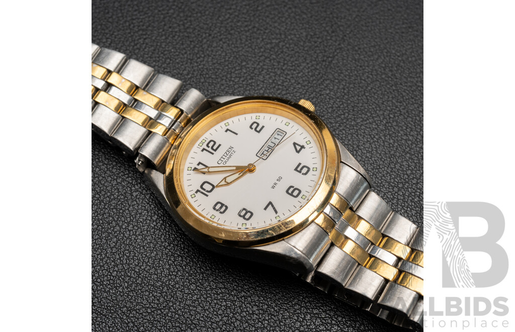 Citizen Quartz WR50 Watch, 2500-S036992, 35mm Two Tone