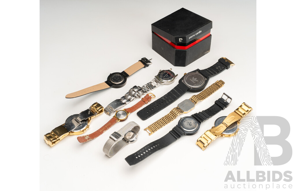Collection of (9) Watches Including Seiko, Hilfiger, Adidas, Guess & Skagen