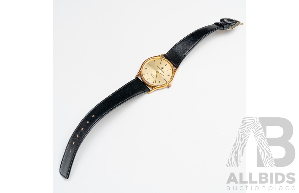 George Monnin Quartz Flatline Vintage Dress Watch, 32mm