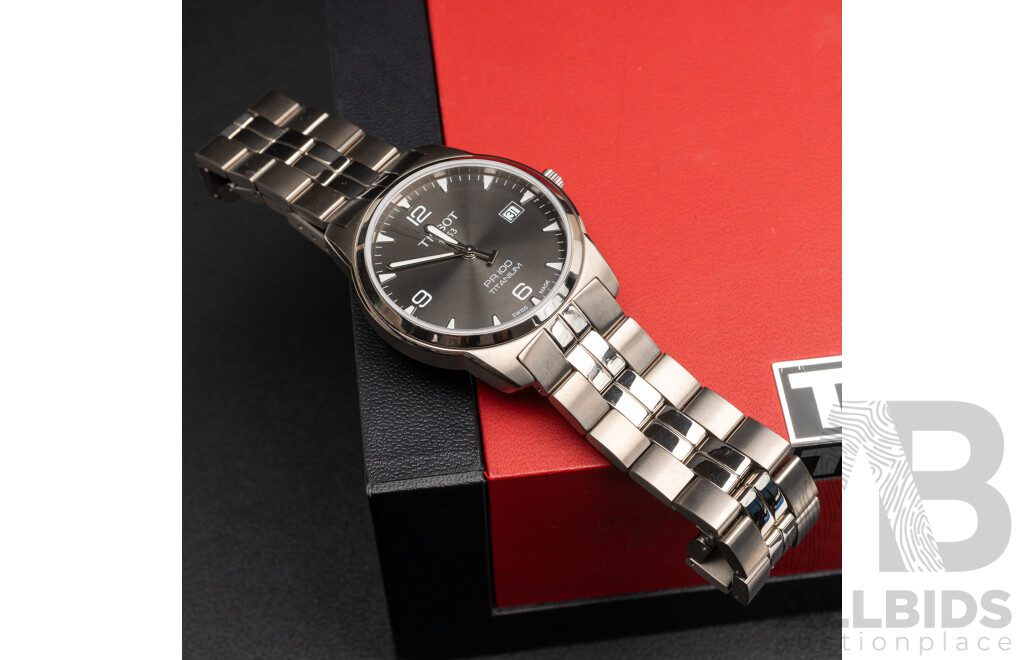 Tissot 1853 PR100 Titanium Dress Watch, Swiss Made, T049410A, with Box