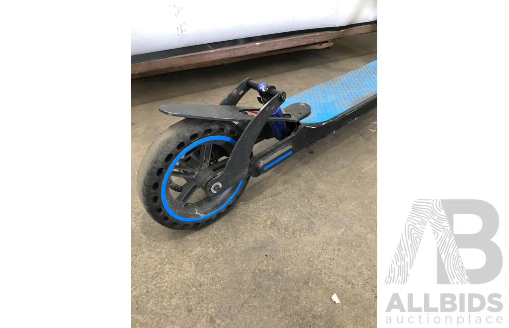 Black and Blue Electric Scooter