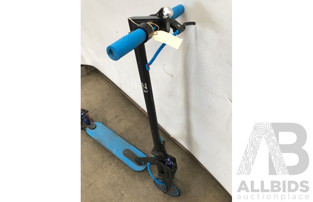 Black and Blue Electric Scooter