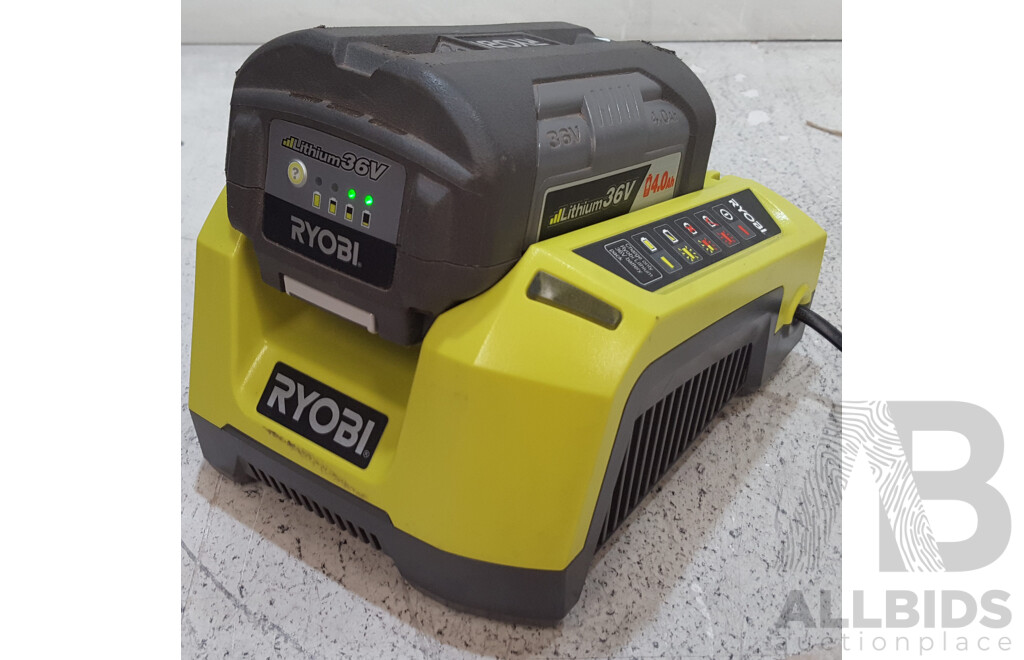 Ryobi (BCL3620S) 36V Battery Charger w/ Ryobi 36V Battery