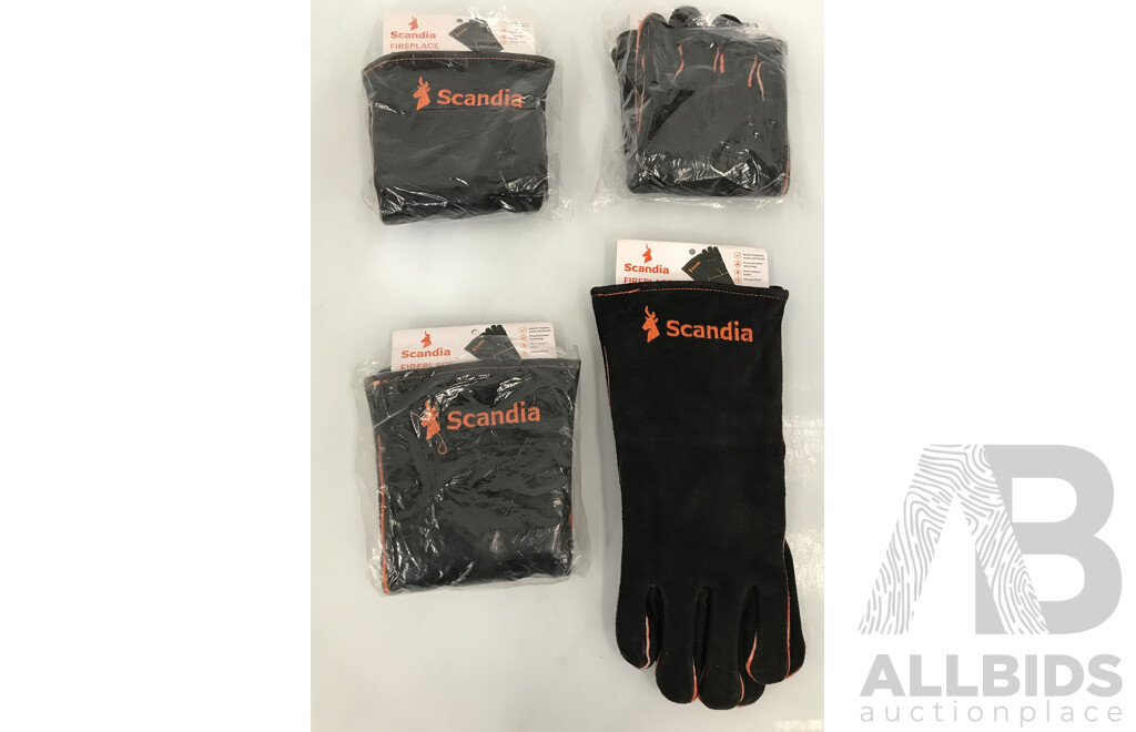 Scandia Fireplace Gloves - Lot of 4