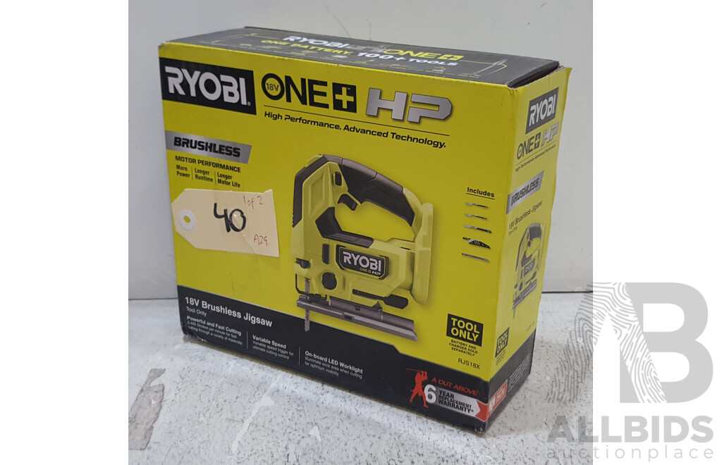 Ryobi (RJS18X) One+ 18V HP Brushless Jigsaw *Brand New