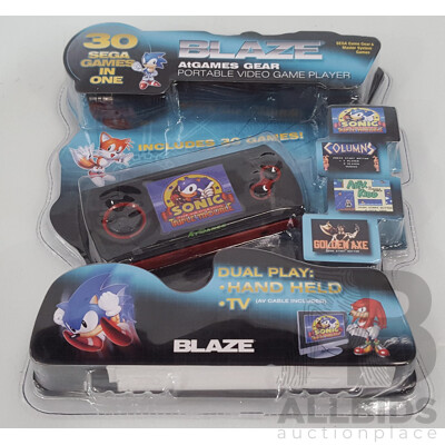AtGames Gear Blaze Portable Video Game Player - 30 Sega Games in One
