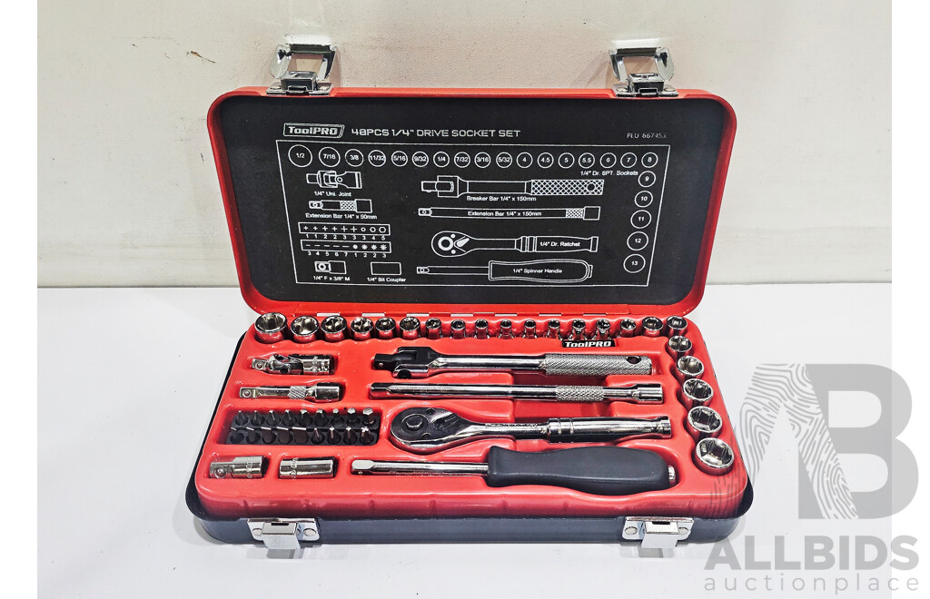 ToolPRO 48PCS 1/4-Inch Drive Socket Set