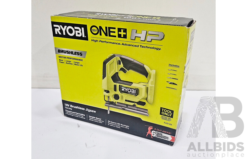 Ryobi (RJS18X) One+ 18V HP Brushless Jigsaw *Brand New