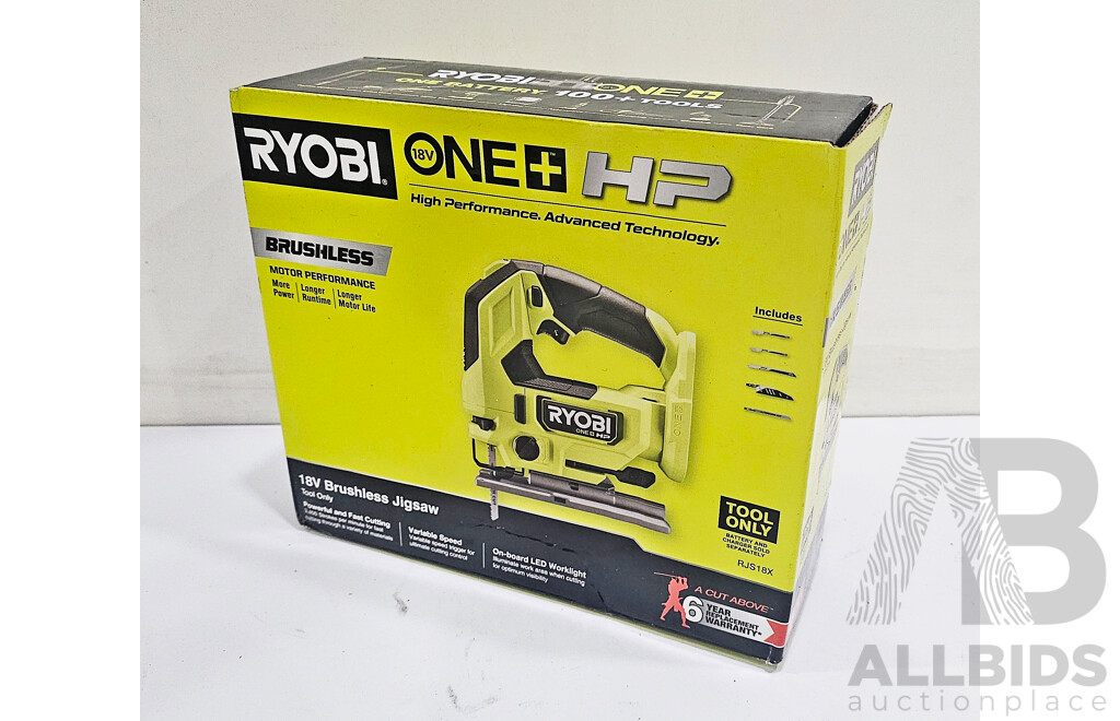 Ryobi (RJS18X) One+ 18V HP Brushless Jigsaw *Brand New