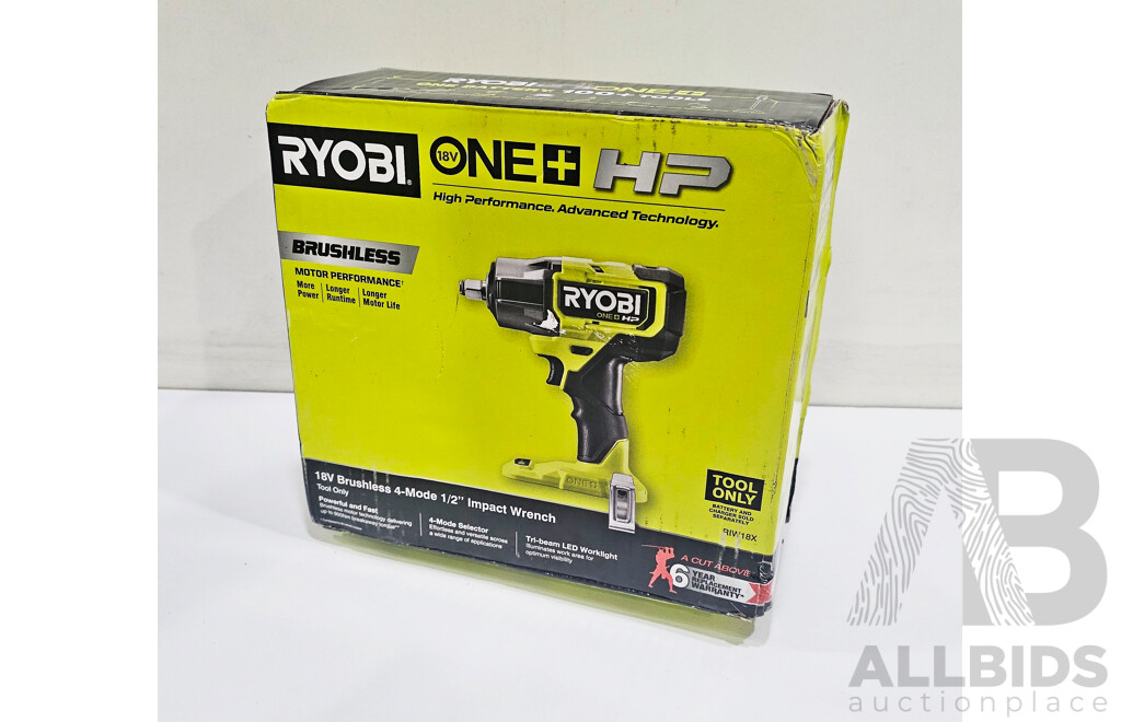 Ryobi (R18IW7-0) 18V Brushless 4-Mode Impact Wrench