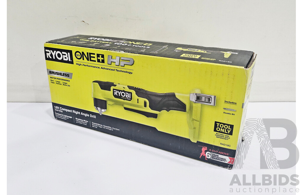 Ryobi (RAD18C) Brushless 18V Compact Right Angle Drill