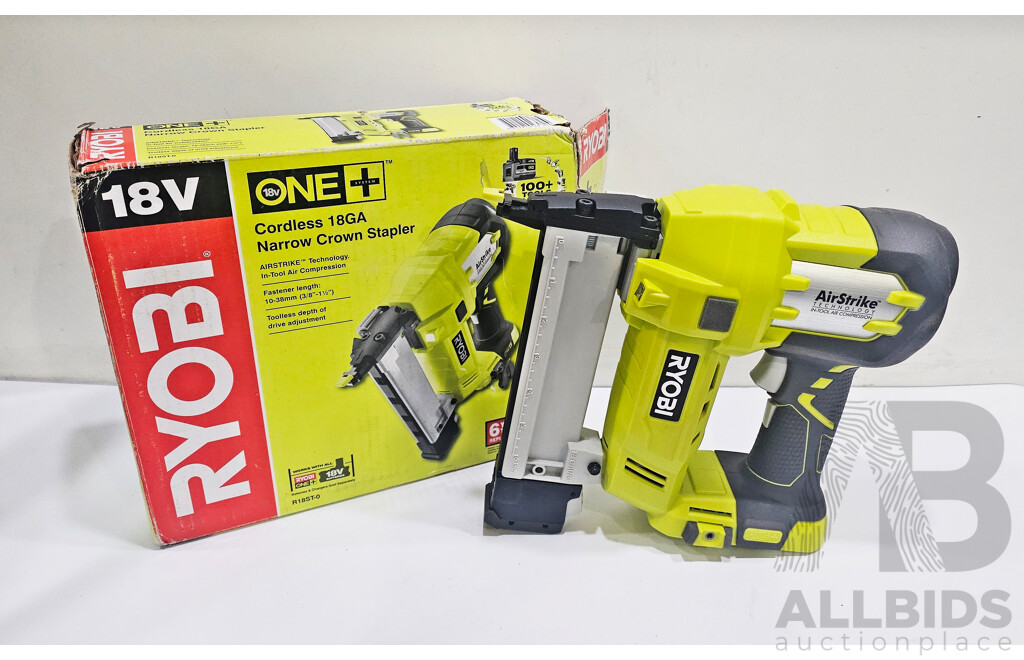 Ryobi (R18ST-0) 18V Cordless 18GA Narrow Crown Stapler