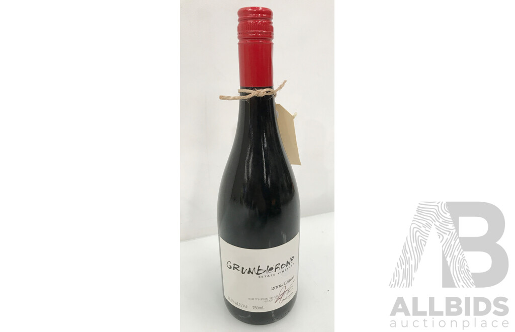 750ml Bottle of Grumblerone Estate Vineyard 2008 Shiraz