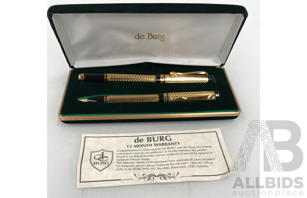 De Burg Genuine Gold Plated Two Pen Set