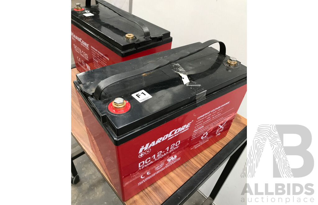 R&J Batteries (DC12-120) HardCore AGM Batteries - Lot of 2