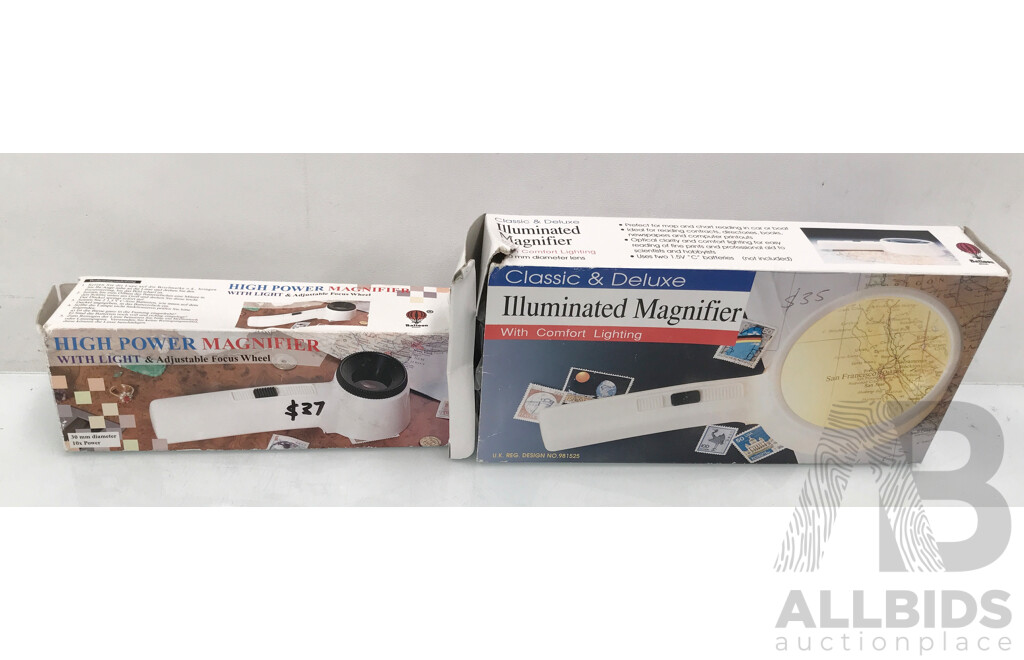 Shoptic and RX Able Shatterproof Anti-Fog Prescription Glasses with Magnifiers - Lot of 3