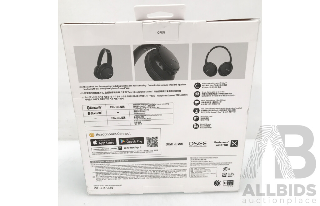 Sony (WH-CH700N) Wireless Noise Cancelling Headphones