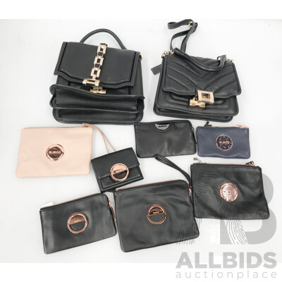 Assorted Mimco Handbags, Purses, and Wallets - Lot of 9