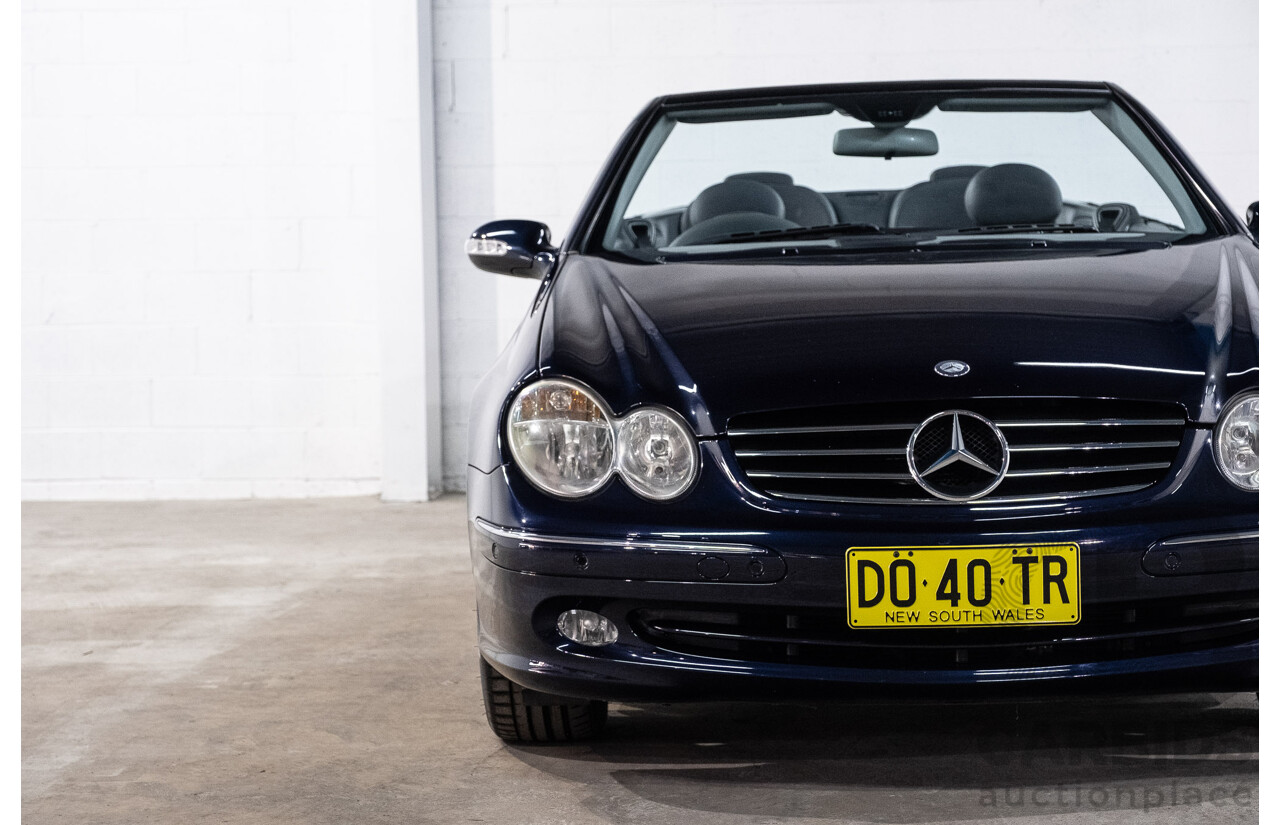 3/2004 Mercedes-Benz Clk320 Avantgarde A209 2d Cabriolet Tanzanite Blue Metallic V6 3.2L