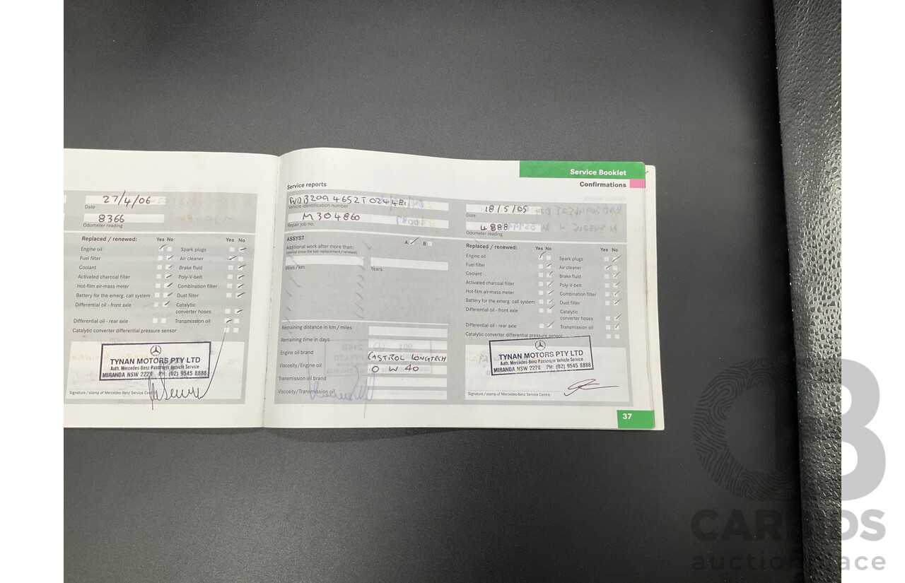 3/2004 Mercedes-Benz Clk320 Avantgarde A209 2d Cabriolet Tanzanite Blue Metallic V6 3.2L