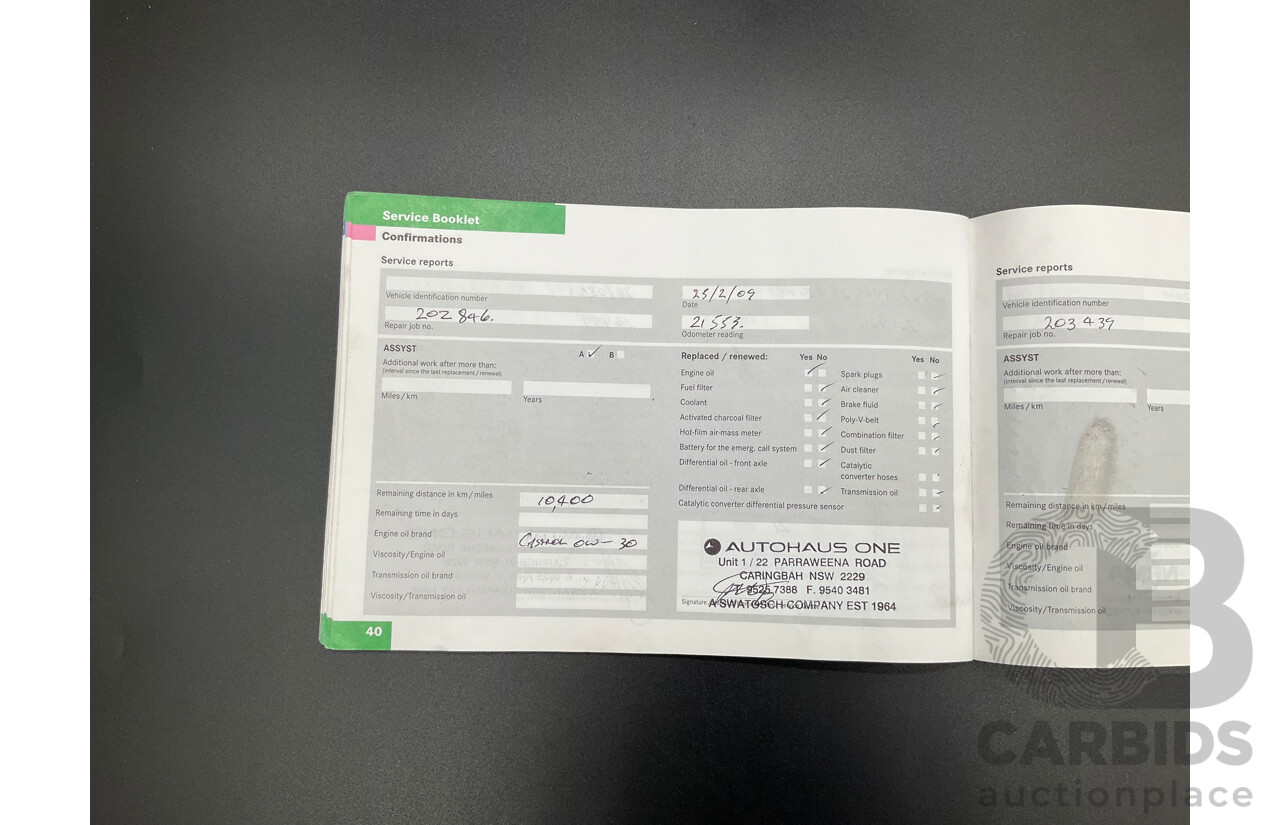 3/2004 Mercedes-Benz Clk320 Avantgarde A209 2d Cabriolet Tanzanite Blue Metallic V6 3.2L