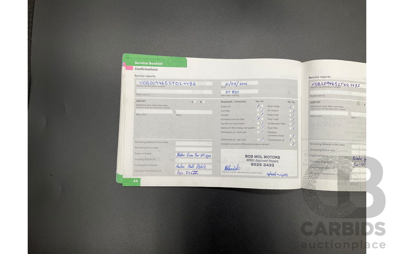 3/2004 Mercedes-Benz Clk320 Avantgarde A209 2d Cabriolet Tanzanite Blue Metallic V6 3.2L