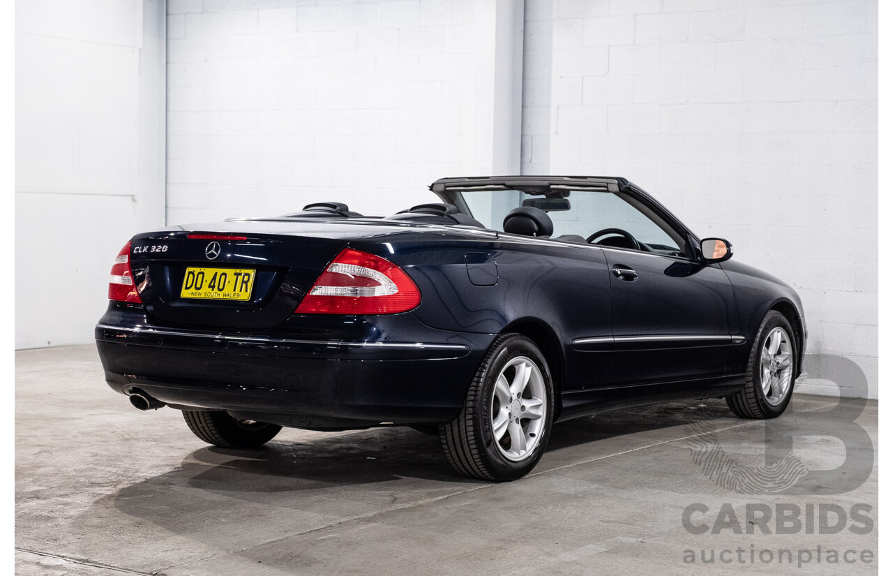 3/2004 Mercedes-Benz Clk320 Avantgarde A209 2d Cabriolet Tanzanite Blue Metallic V6 3.2L
