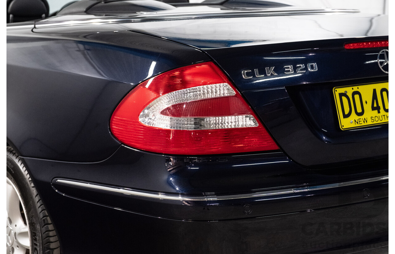 3/2004 Mercedes-Benz Clk320 Avantgarde A209 2d Cabriolet Tanzanite Blue Metallic V6 3.2L